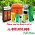 Đại hạ giá thùng rác nhựa giá rẻ- Thùng rác 120l 240l 660l màu xanh- 0911082000
