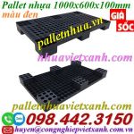Pallet nhựa 1000x600x100mm màu đen