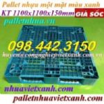 Pallet nhựa 1100x1100x150mm màu xanh dương giá rẻ