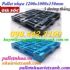 Pallet nhựa 1200x1000x150mm 3 đường thẳng đen - xanh dương giá rẻ call 0984423150 Huyền