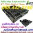 Pallet nhựa 1200x1000x150mm màu đen - đan thanh - mới 100%