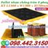 Pallet nhựa chống tràn dầu - hóa chất 4 phuy 1300x1300x150mm