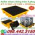 Pallet nhựa chống tràn dầu - hóa chất 4 phuy 1300x1300x300mm