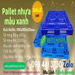 Pallet nhựa 1100x1100x125mm xanh