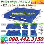 Pallet nhựa 1100x1100x150mm PL09LK màu xanh dương