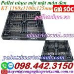 Pallet nhựa xuất khẩu 1100x1100x125mm màu đen hàng mới giá rẻ call 0984423150 Huyền