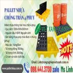 Thanh lý Pallet nhựa chống tràn dầu 4 phuy 1300x1300x300mm
