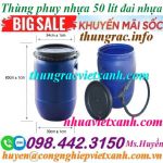 Phuy nhựa 50 lít có đai nhựa giá rẻ call 0984423150 - Huyền