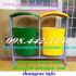 Thùng phân loại rác 2 ngăn nhựa composite có mái che