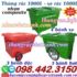 Xe thu gom rác 1000 lít nhựa composite 4 bánh xe và 3 bánh xe