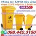Thùng rác 120 lít màu vàng - xả kho giá sốc