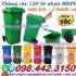 Thùng rác 120 lít nắp kín - nhựa HDPE - 2 bánh xe