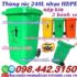 Thùng rác 240 lít nắp kín nhựa HDPE 2 bánh xe