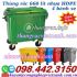 Thùng rác nhựa 660 lít nhiều màu sắc giúp phân loại rác thải