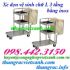 Xe dọn vệ sinh 3 tầng chữ L bằng inox