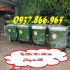 Thùng rác đạp chân chia 2 ngăn, thùng rác đan năng, thùng gom rác thải 660l khu trung cư